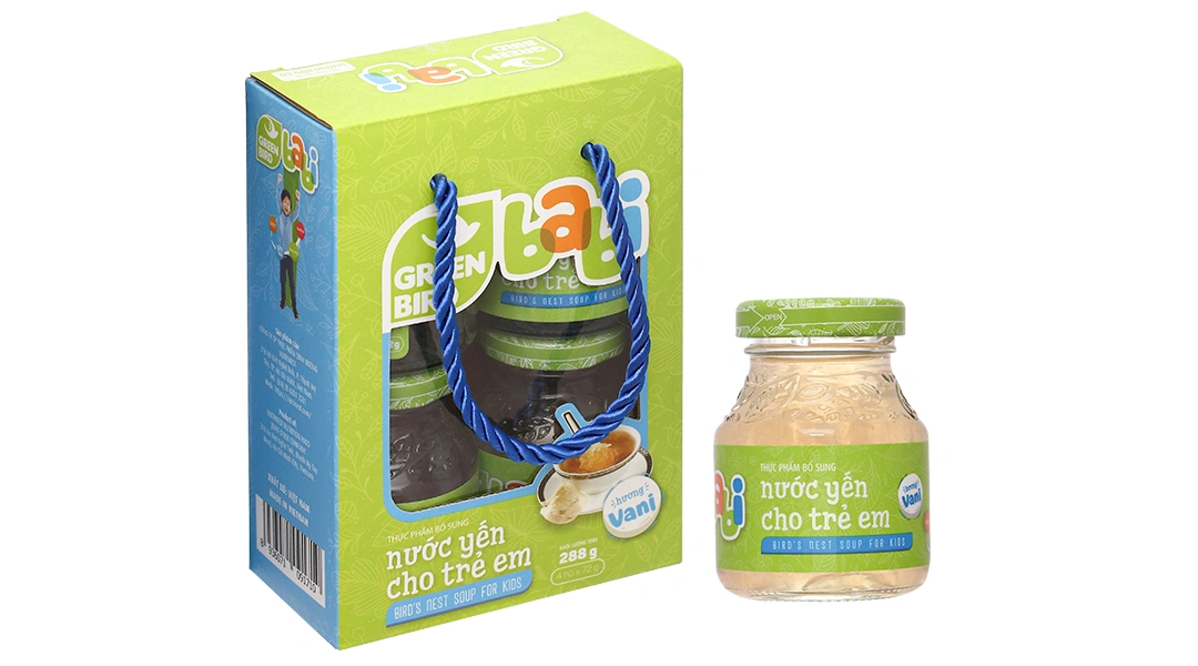 Yến Green Babi Nutrinest Hương Vani hộp 4 hũ - 1